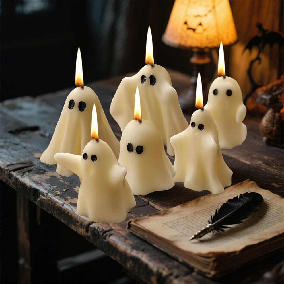 (White) Halloween Spooky Candle Ambiance Home Styling Wax Set Spooky Gift Scented Candle-image-OPC-PJHN5N2-NEW
