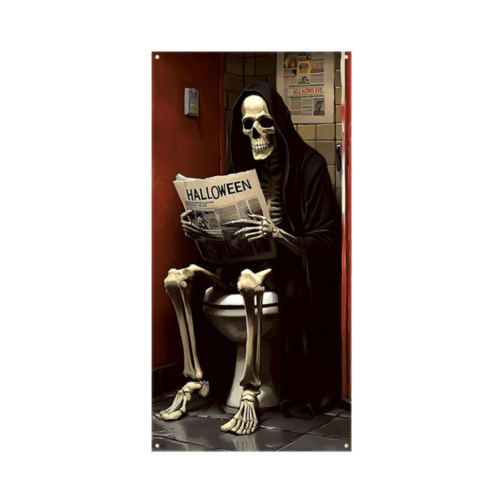 (D) Halloween Door Hanging Curtain Party Festival Scene Layout Supplies Decorative Porch Hanging Cloth-image-OPC-PJHN88M-NEW