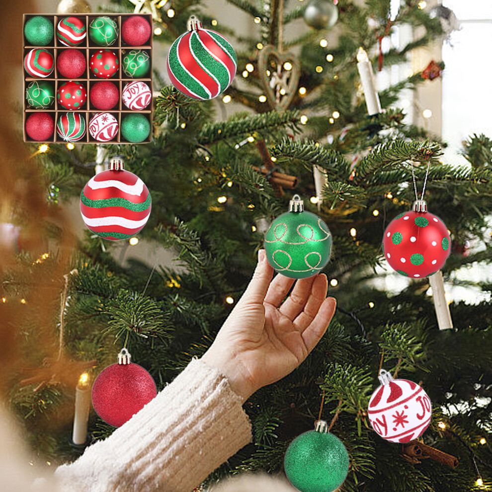 (Multicolor) Christmas Holiday Accessories Painted Christmas Balls Set Plastic Balls Window Available Christmas Tree Available Christmas Tree Small Pe-image-OPC-PJHN9XV-NEW