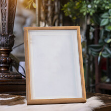 (Beige) 7x5 Picture Frame Display Pictures With Mat Or Without Mat Wall Hanging Photo Frame For Wall Mounting Display Photo Frames