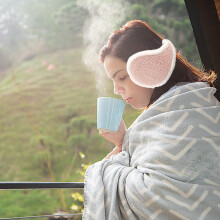 (Pink) Earmuffs Warm Winter Cycling Ear Cover Thickened Ear Protection Ear Cover Faux Ear Muffs