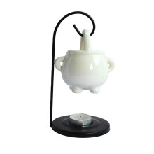 (White) Lamp Witch Cauldron, Lamp Tea Light, Hanging Cauldron Oil, Wax Melts, Wax For Hanging, Oil Aroma Lamp For Oil And Wax