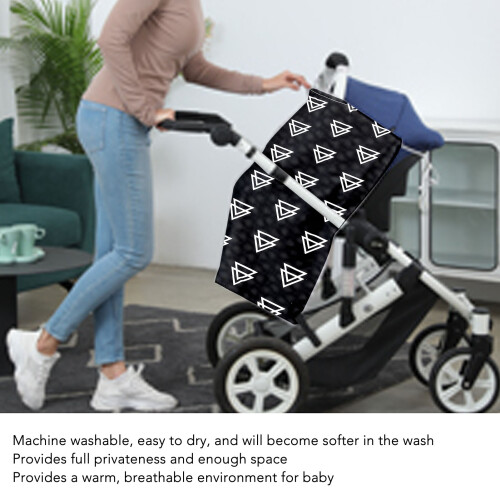 Breathable Breastfeeding Cover Cloth Triangular Pattern 73.5x69cm 2