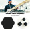 10pcs Black Silicone Tennis Racket Vibration Dampeners, 25mm 5