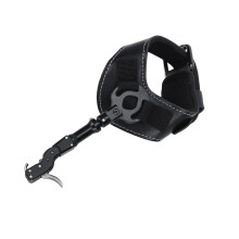 Adjustable 360 Compound Bow Release Aid with Soft Wristband Black