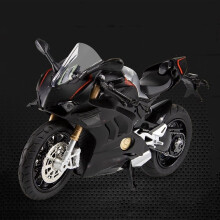 1:12 Racing Motorcycles Alloy Model With Sound And Light Features Black Toy Car Gift