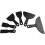 Black Scraper Set 6-Piece for Efficient Wallpaper Handling and Processing, 15.2 cm Size, Durable Material 3