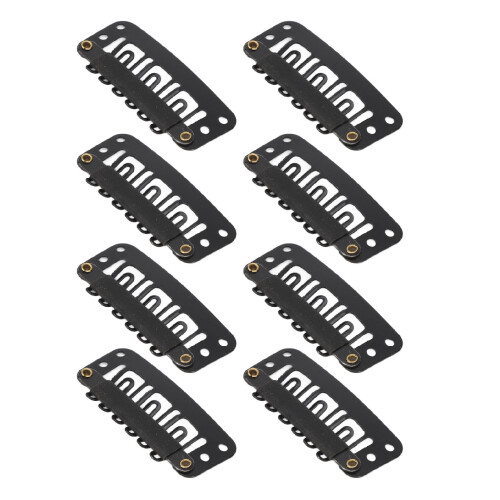 Durable 100Pcs 6 Teeth U Shape Clips for Securing Wigs & Extensions