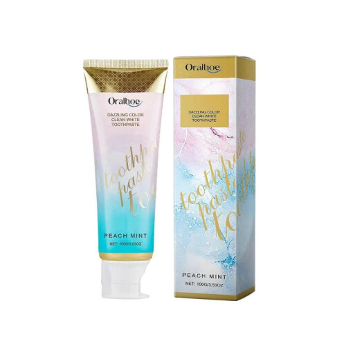 (1PCS) Dazzling Color Clean White Toothpaste for Enamel Protection, Teeth Whitening Toothpaste, Remove Stains, Fresh Breath