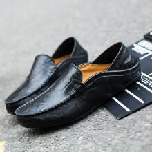 (Black, UK 12) MENS FAUX LEATHER SLIP ON LOAFERS CASUAL DRIVING MOCCASIN BOAT DECK SHOES SIZE