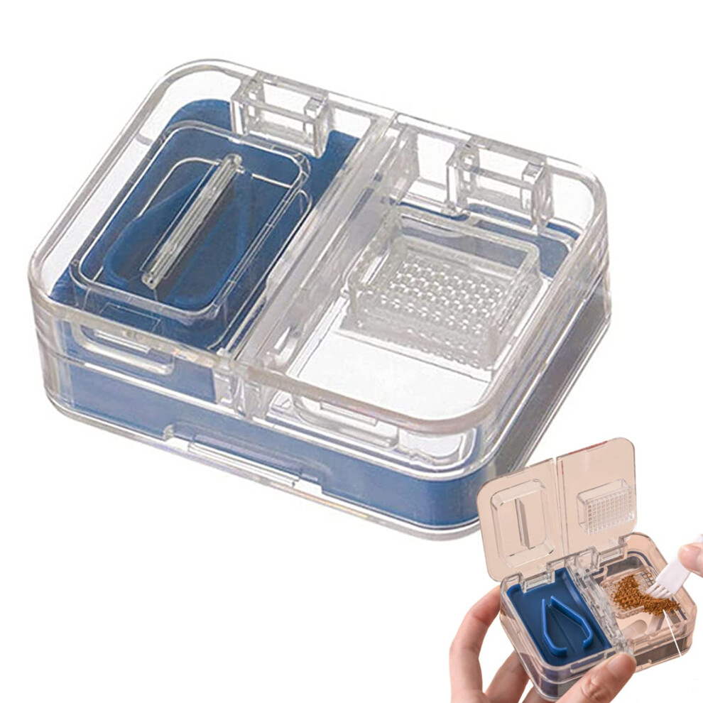 Pill Cutter Portable 3 in 1 Tablet Splitter Crusher Grinder with Travel Pill Box Organizer for Vitamins and Medications