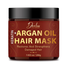 (2pcs) Hair Mask with Keratin & Argan Oil - Conditioner for Dry, Damaged, Frizzy Hair & Split Ends - Hair Treatment Serum for Hair Repair & Hydrating