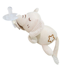 Dummy Holder Soft Toy Elephant - Soft Plush Animal, Removable, Skin-Friendly, Ideal for Children's Birthdays and Parties