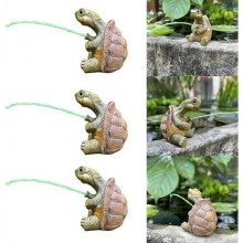 (3PCS) Charming Resin Turtle Fishing Statue, Decorative Garden Mini Statue, for Outdoor Garden, Patio, and Pond Decor, Ideal Gift Turtle Decor