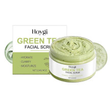 (3PCS) Green Tea Facial Scrub For Hydrating, Moisturizing, and Exfoliating, Natural Exfoliating Body & Organic Face Exfoliator, Non-Greasy