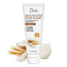(1PCS) Rice Water Face Wash with Niacinamide, Facial Cleanser Rich Foam, Blackhead Deep Cleansing, Pore Cleanser, Rice Cleansing Foam for Problem Skin