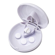 Pill Splitter Cutter Divider for Small and Large Pills, White Medicine Storage Container for Easy Pill Cutting