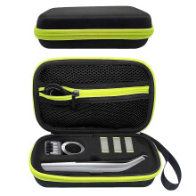 360 Protective Case for Electric Beard Trimmer, EVA Carry Bag, Razor Storage Bag, Compatible with OneBlade Blades