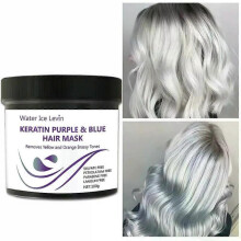 (1pc) Keratin Purple&Blue Hair Mask For Deep Conditioning Of Blonde And Bleached Hair, Removing Copper And Yellow Tones To Soothe and Moisturize Hair