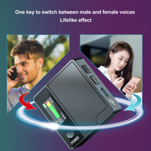 11-Effect Voice Changer with Mic Color Display Compatible with iOS/Android 2