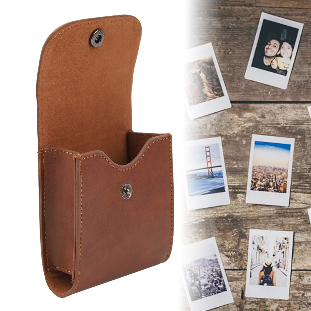 Pu Leather Camera Film Holder Pouch For Sq10 Mini Camera Portable Storage Brown 4691338933342