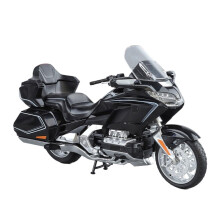 Alloy Diecast Motorcycle Model with Sound and Light Features, 1:11 Scale, Black Retail Box
