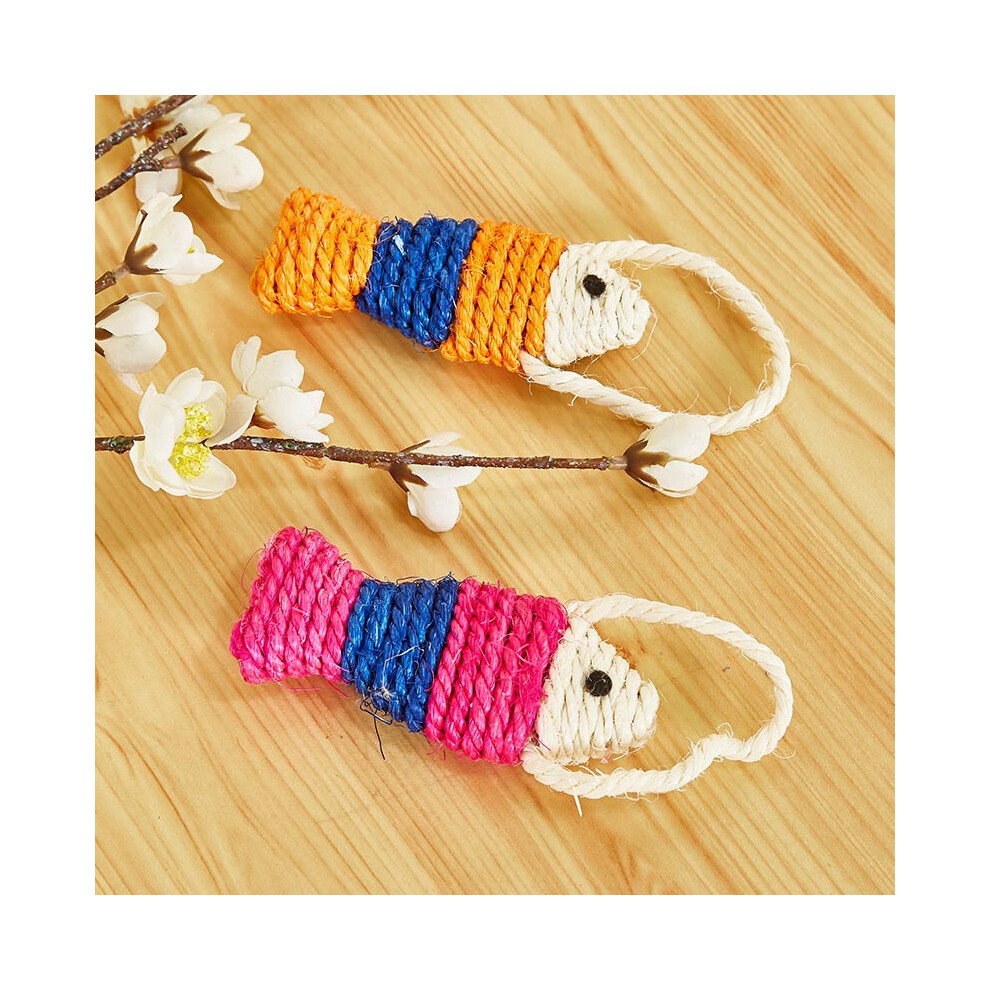Fish Shape Cat Scratcher, Sisal Rope, 12cm / 4.7in Indoor Toy-image-OPC-PJHP2VT-NEW