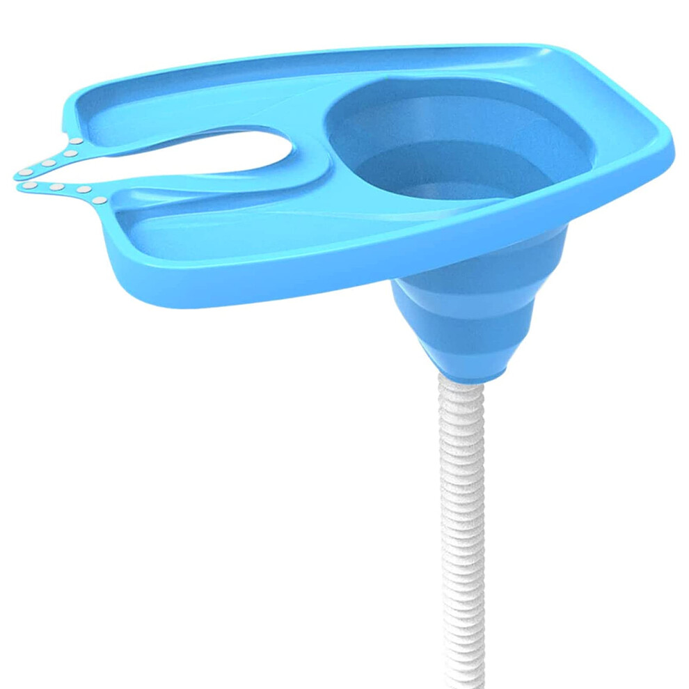 Blue Foldable Hair Wash Basin For Bedridden Individuals, Portable Shampoo Sink With Drain Hose, For Pregnant Women And Injured Patients