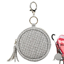 Dummy Bag | Light Grey Dummy Holder with Closure Key Holder, Key Pod Keyring for Changing Bag Storage Container