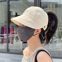 (beige) Sun Visor Hats Women Wide Brim Sun Hat Summer UV Protection Beach Cap, Outdoor UV Protection Hollow Top Sun Hat Packable