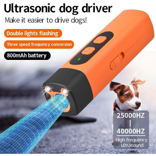 Ultrasonic Dog Repeller Device, Rechargeable Anti-Barking Tool for Small Medium Large Dogs with Torch Function 2