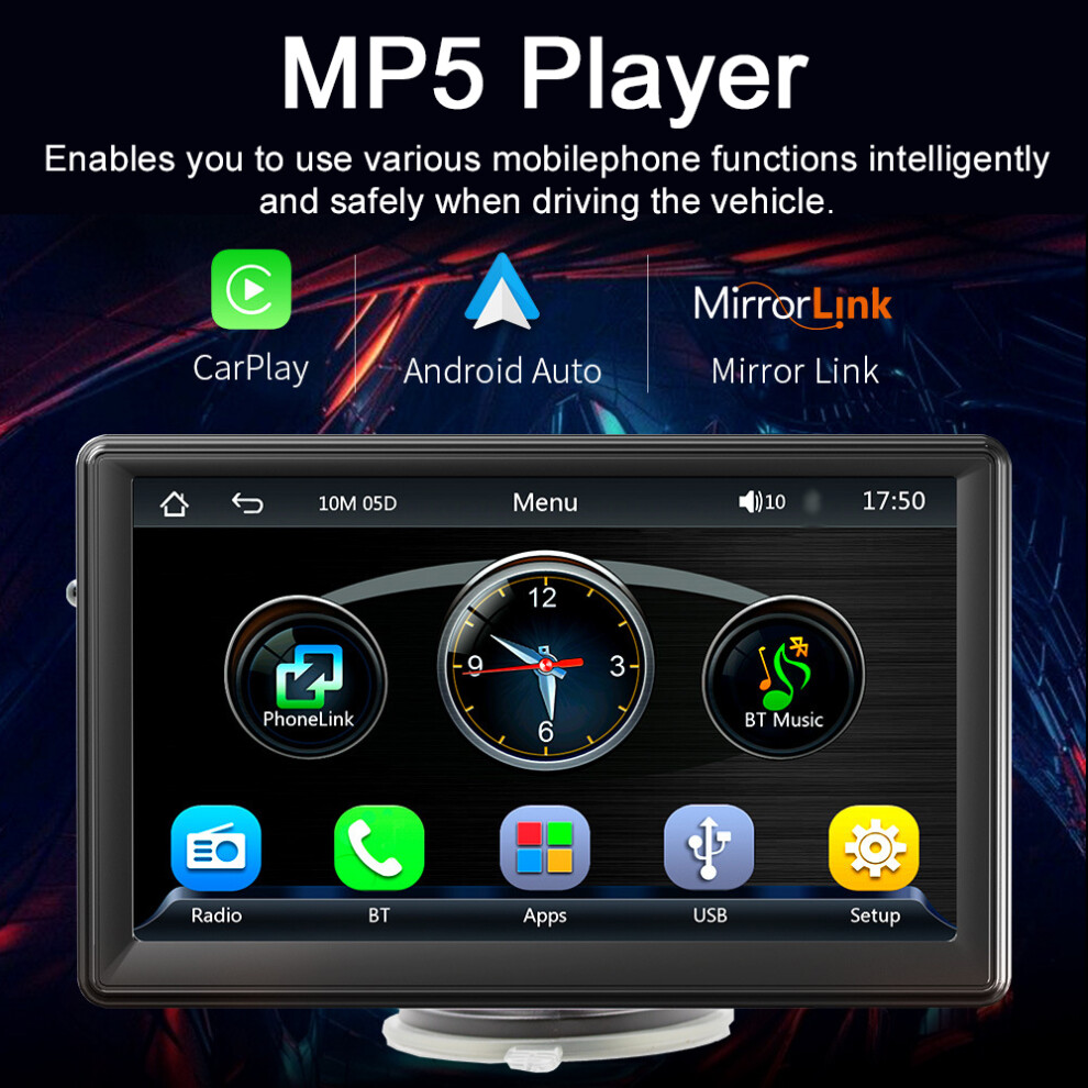 7In Mp5 Auto Player With Bt Fm Reverse Video & Suction Cup Bracket 4661338938609