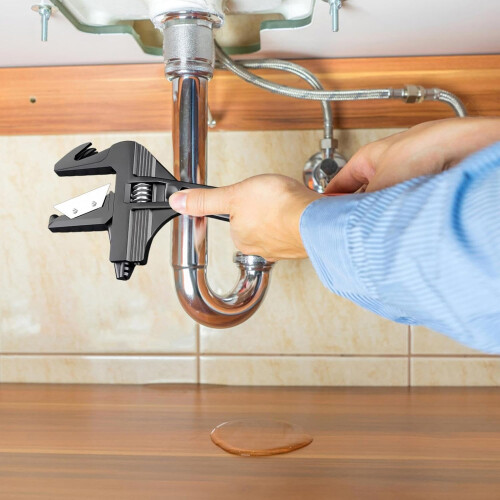 Adjustable Hydraulic Wrench for Water and Electrical Installations | Versatile Pipe Wrench Tool with Grip Handle 1