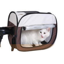 Cat Dry Box - Foldable Dog and Cat Drying Chamber with Hygienic Hair Dryer for Indoor and Outdoor Travel, Hair Flight Protection