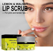 (3pcs - 30g) Lip Scrubs Exfoliator,  Deep Hydrates Lip Balm for Dry Chapped Lips, Natural Lemon & Walnut Lip Repair Scrub Lightens Lip Lines