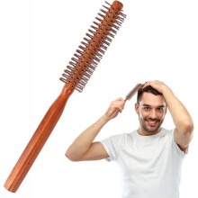 (1pcs) Round Styling Hair Brush, Small Hair Brush Roller Curling Hairbrush for Blow Drying Hair, Roller Curling Comb Styling Volume Hairbrush