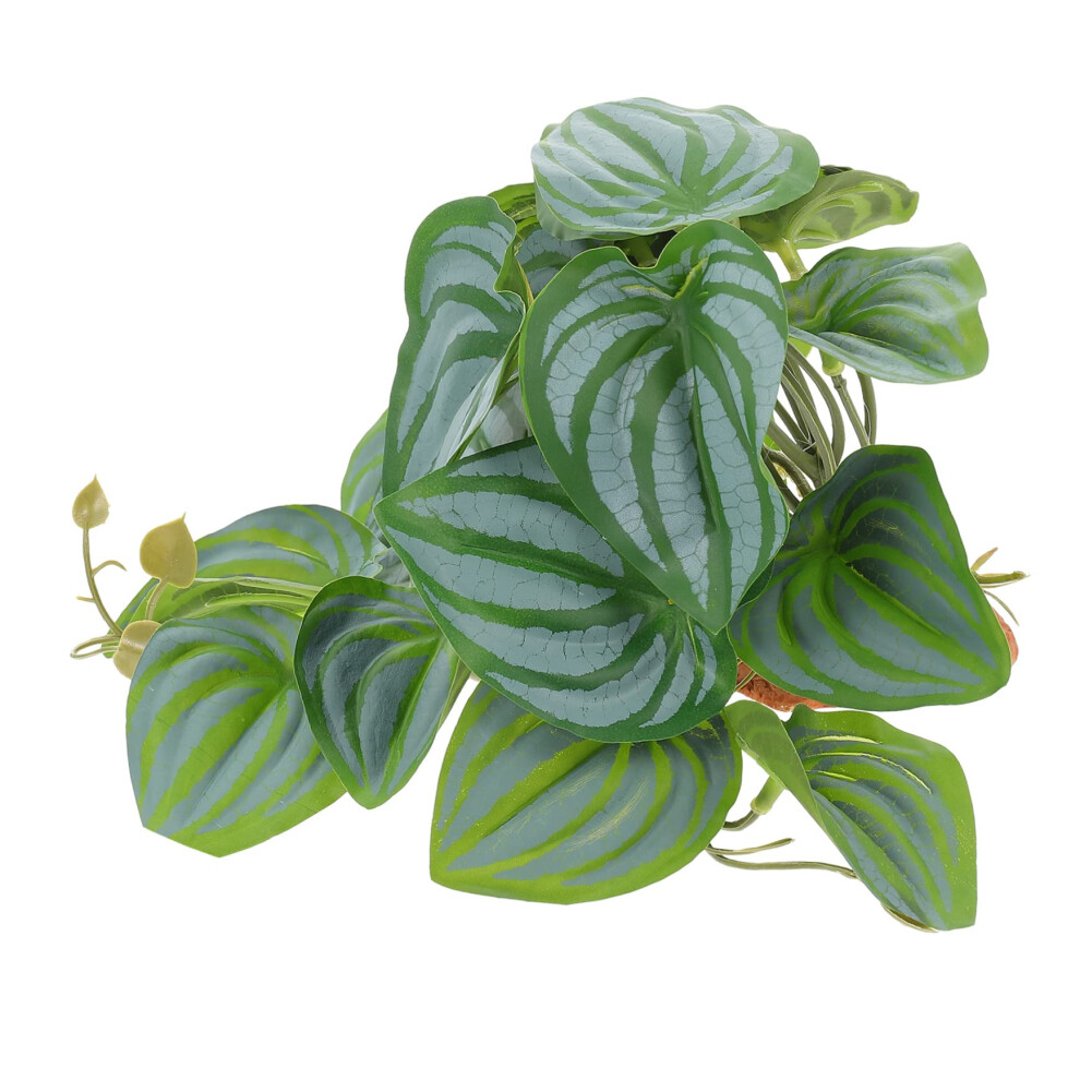 Reptile Terrarium Decoration Artificial Plants for Reptile Tank Durable Resin Landscape Simulation 30cm Green