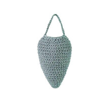 (blue) Crochet Fake Wasp Nest, 14.27.9 Inch Faux Hanging Wasp Hornets Hive Nests Artificial Waterproof Wasp Nest Decoration for Patio Eaves Yard Home