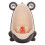 Children's Plastic Wall-Mounted Urinal, Funny Aiming Target, Brown 3