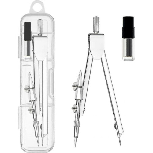 Student Metal Compass Set for Geometry with Extra Lead Refills, Math ...