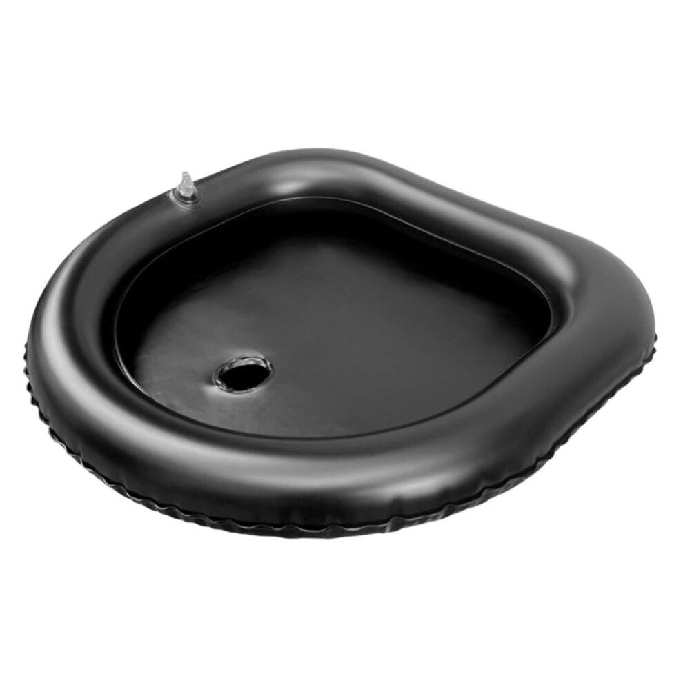 Black Inflatable Wash Basin For Hair Washing - Portable Pvc Shampoo Bowl For Bedridden Use And Hair Washing Sink