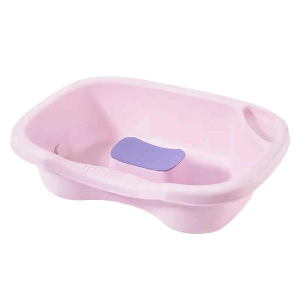 Purple Hair Wash Basin For Elderly, Portable Ergonomic Bedside Shampoo Sink With Drain Hose, Compact Shampoo Bowl