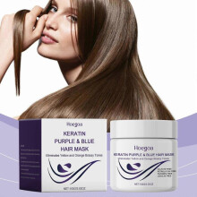 (3pcs) Keratin Purple Hair Mask, Keratin Purple & Blue Hair Mask, Protein Deep Conditioner Treatment For Dry and Damaged Brassy Hair