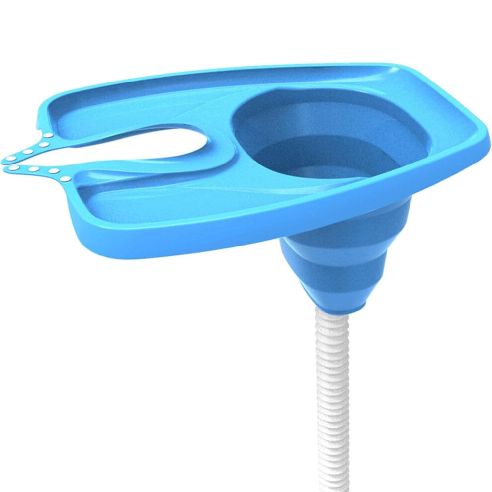 Hair Wash Basin Tray Shampoo Sink for Elderly Patients - Portable Blue Hair Washing Tool No Bending Down for Salons
