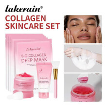 (2pcs) Collagen Skincare Set, Bio-Collagen Deep Mask, Exfoliating Mask for Dry & Dehydrated Skin, Hydration Care, Skin elasticity visible improved
