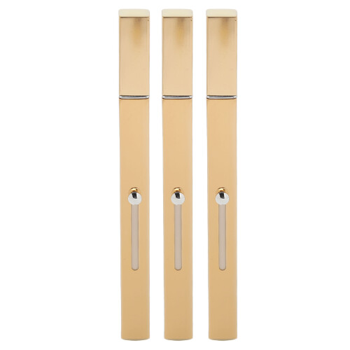 3pcs Gold Retractable Lip Brush Set, Double Ended, Soft Nylon 1