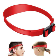 (Red) Hair Cutting Stencil, Hair Cutting Yourself, Silicone Haircut Band, Hair Cutting Aid, Easy Neckline Shaving Stencil for Home Haircuts