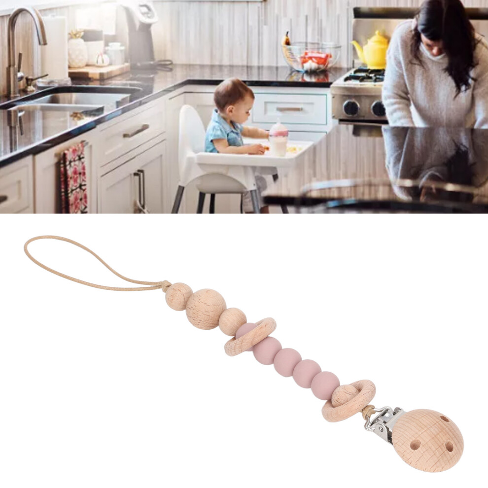 Diy Baby Silicone Pacifier Chain Drop-Proof & Easy Clean Pale Mauve