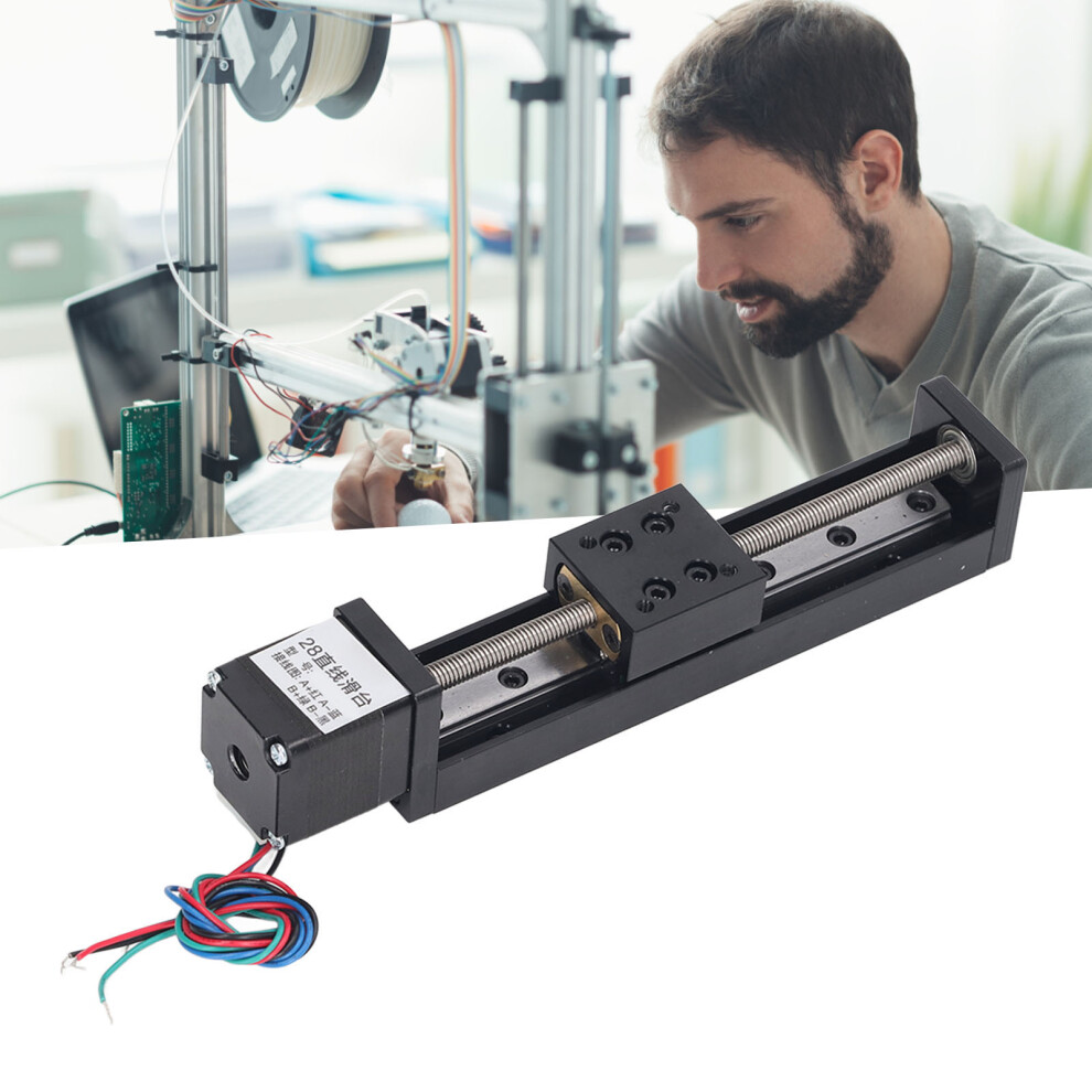 High Accuracy 100Mm Aluminum Linear Slide Table With Ballscrew For Precise Motion 4901338957478