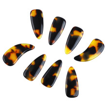 8Pcs Silicone Guzheng Finger Picks, Tortoiseshell Color, 3cm
